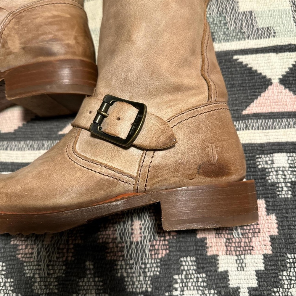 Frye Tan Leather Knee-High Boots - Picture 2 of 5